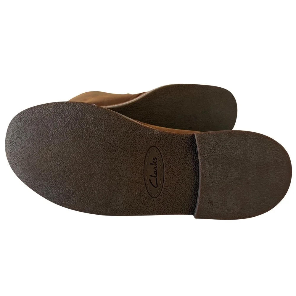 Clarks Mens Desert Boots Beeswax Brown Leather Chukka Boots 26034135 Size 10.5 M